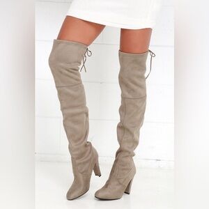 Steve Madden Gorgeous Taupe Suede Over the Knee Boots | NEW!!🤎🤎